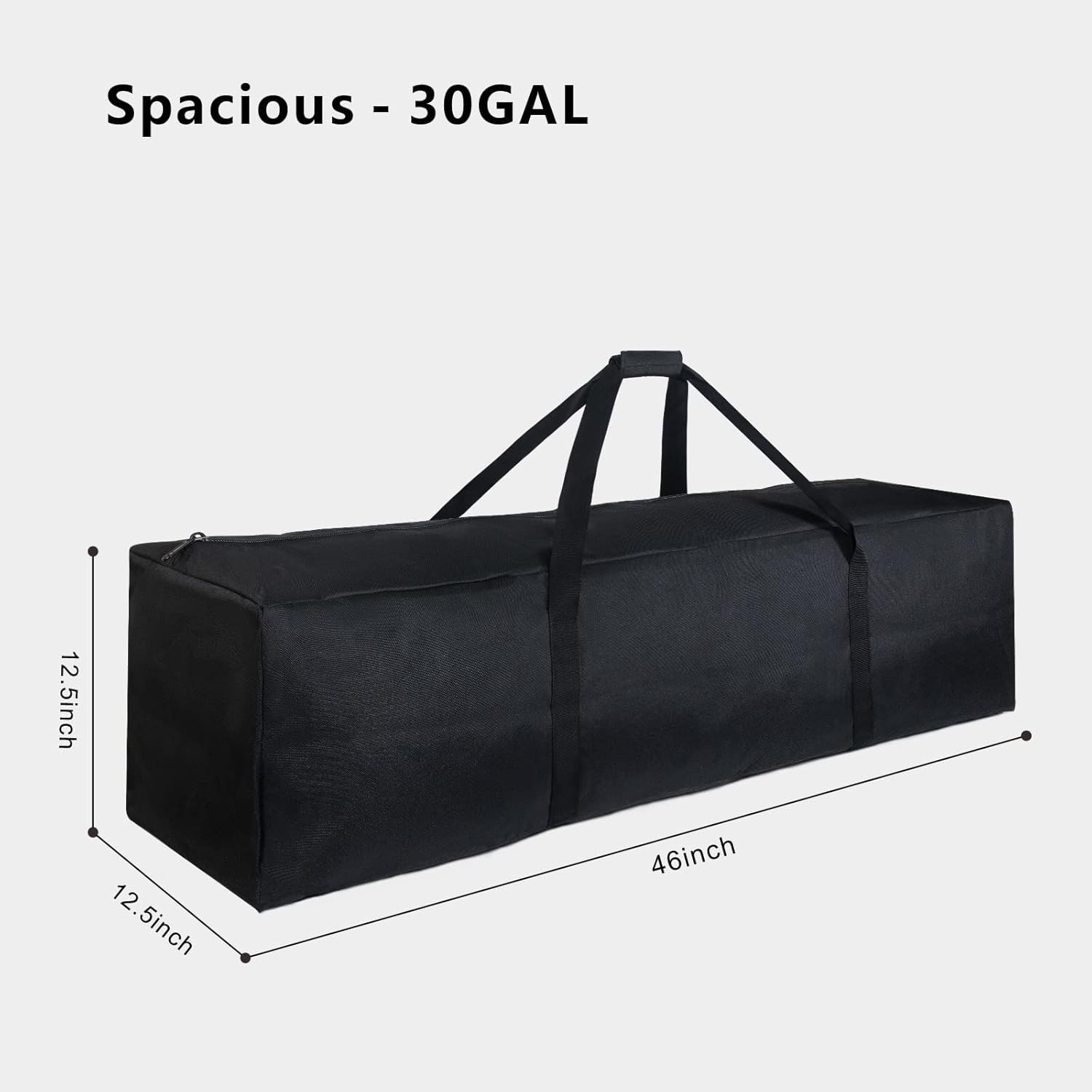 46 Inch Extra Large Zippered Duffel Bag, Water-Resistant for Travel, Sports Gear