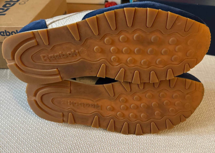 Reebok Classic Leather Sand Stone Washed Blue BS9745 Size 13