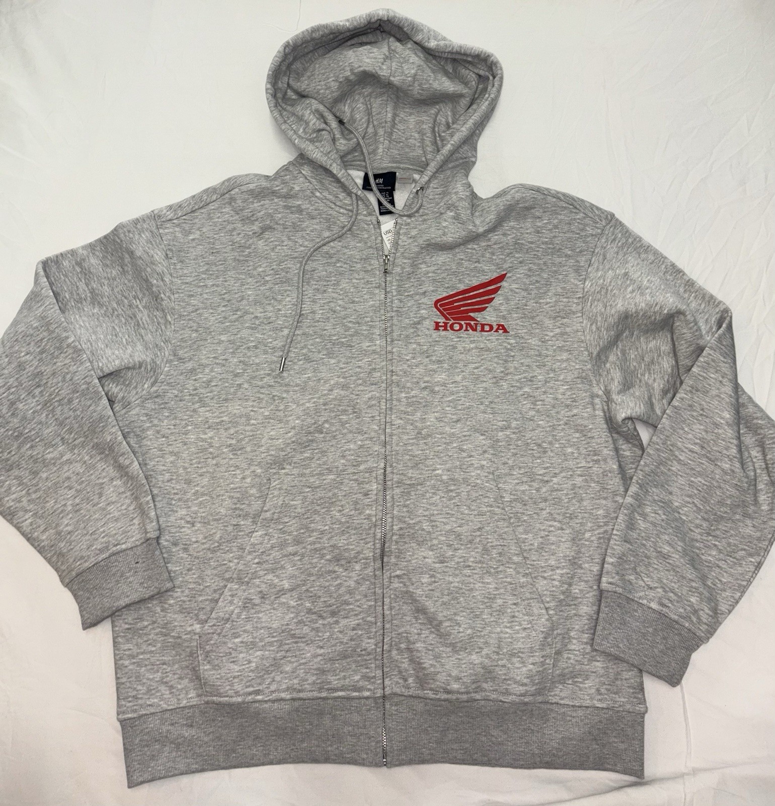 H&M X HONDA Loose Fit Printed Zip-through Hoodie Size X-Large