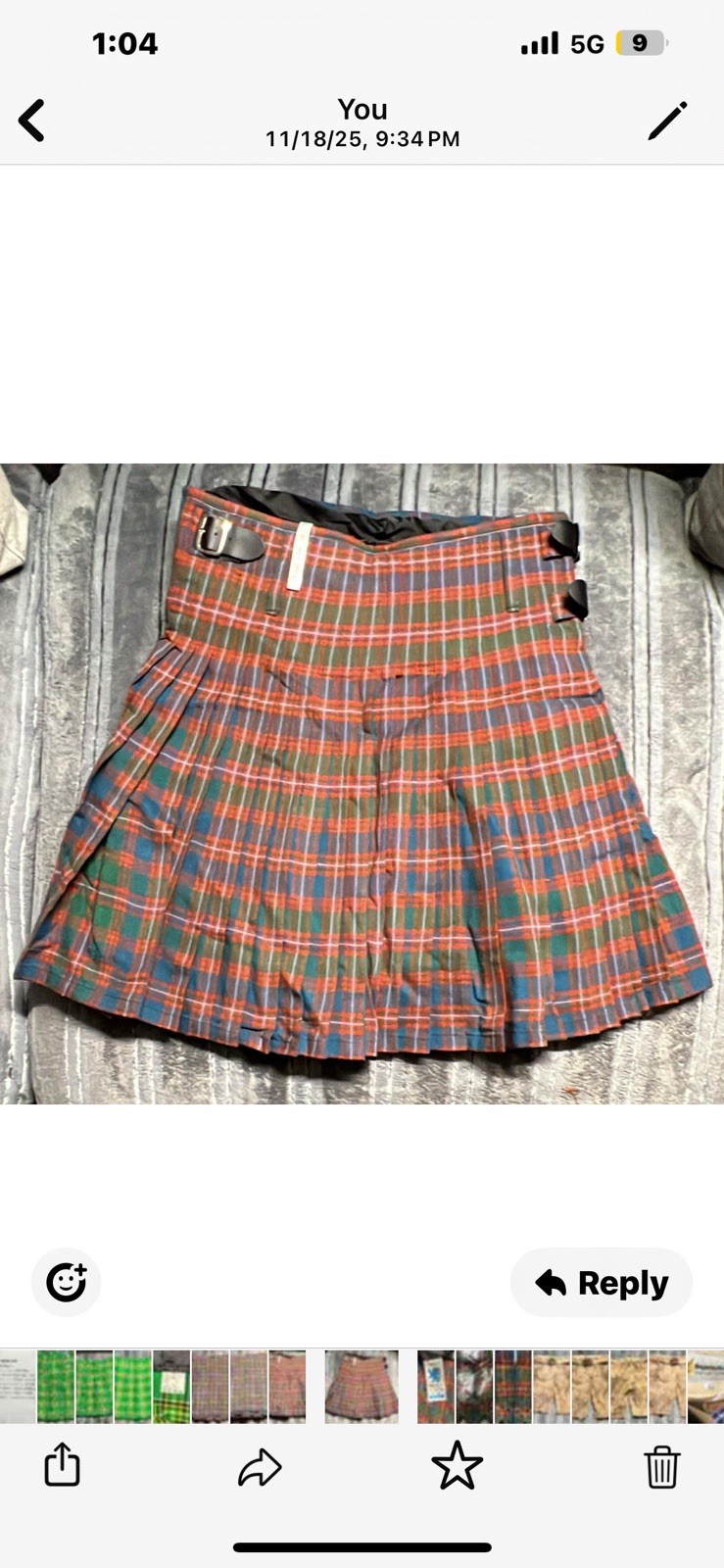 MacIntyre Ancient Bespoke Kilt (waist 37” Length 24”)