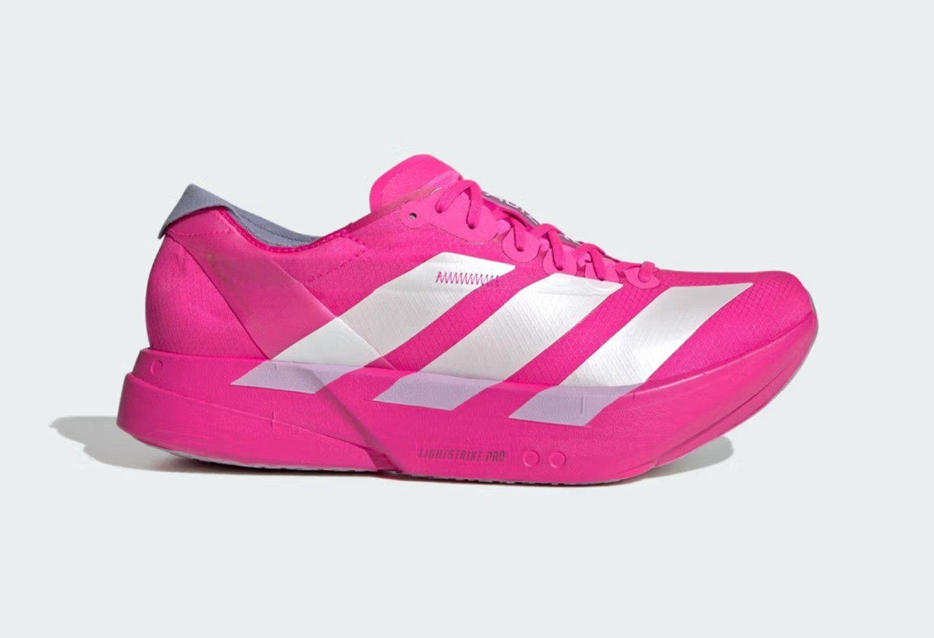 adidas Adizero Adios Pro 4💖’Shock Pink’ Pink Silver Men’s Sneakers
