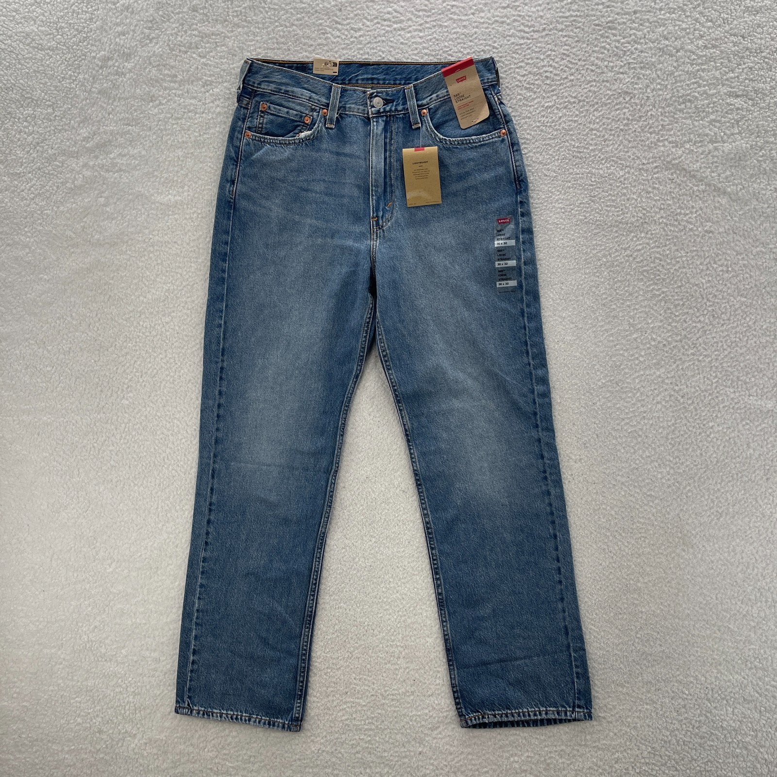 Levis 565 Jeans Mens 30×32 Blue Loose Straight Lightweight Denim Y2K Grunge NEW