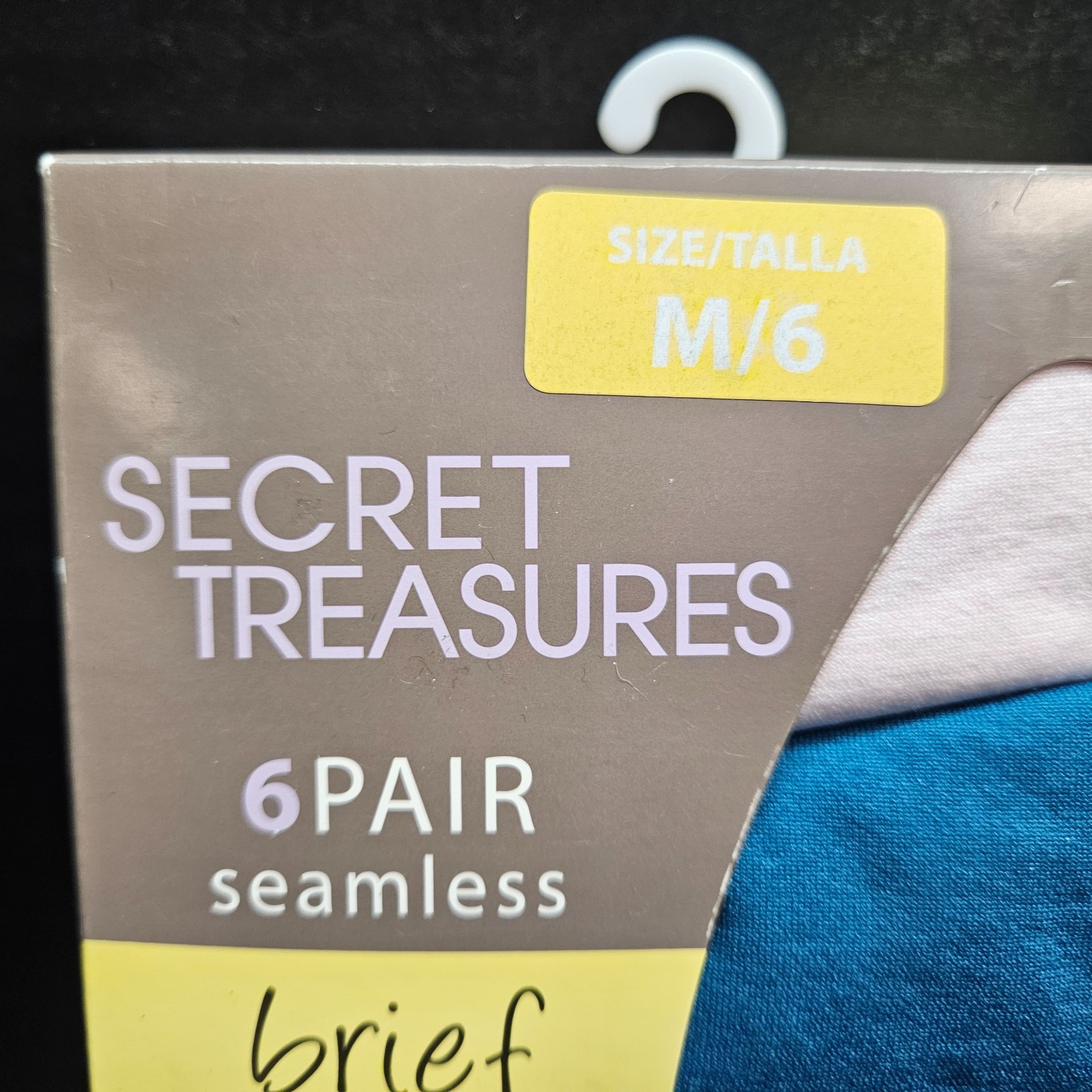Secret Treasures BRIEFS PANTIES 6 Pair Seamless MED M 6 Multi Color Underwear