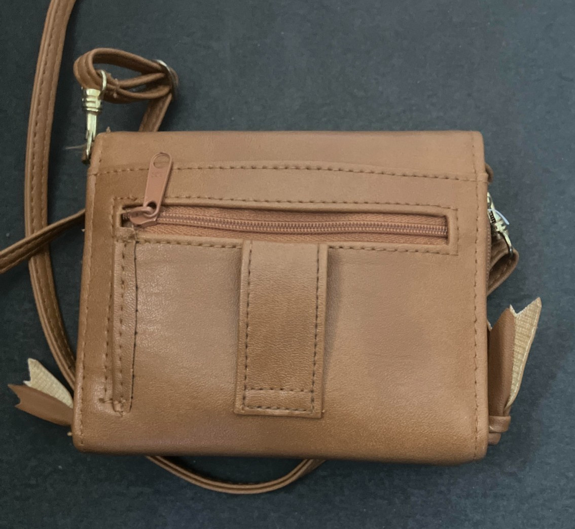 Leather Crossbody Wallet Purse, 4.5 x 5 inches, hold a lot