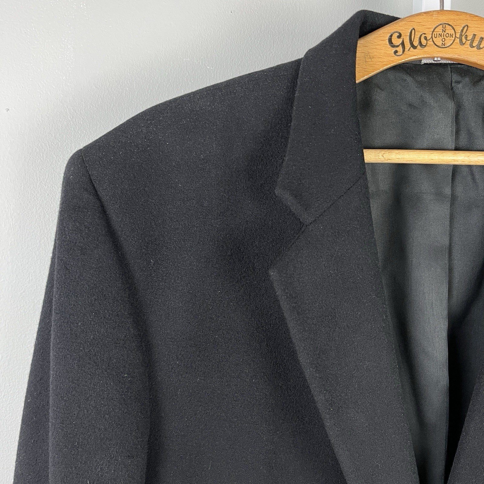Jos. A. Bank Cashmere Gordon Blazer Mens 46R Black Suit Jacket Sport Coat
