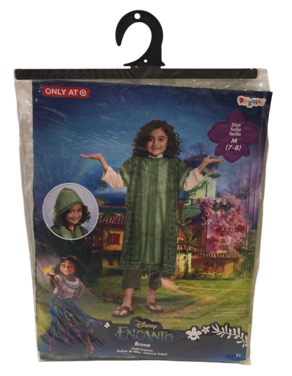 Disney Encanto BRUNO Child’s M 7-8 Hooded Poncho ONLY