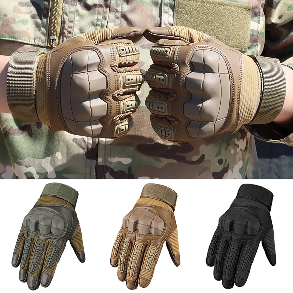 Men’s Tactical Gloves Touch Screen Windproof Full Finger Gloves Army Military US
