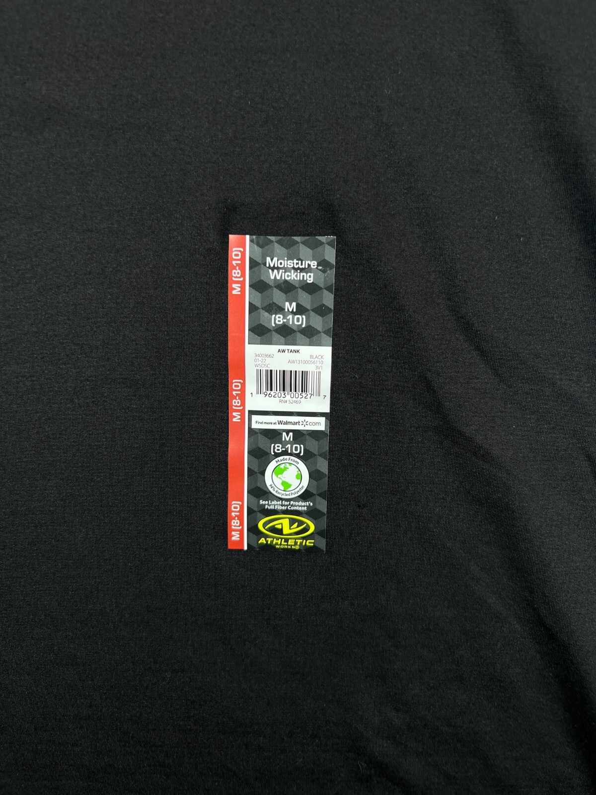 NWT Athletic Works Tank Top Mens Medium Black Tee Athletic Active Workout 7