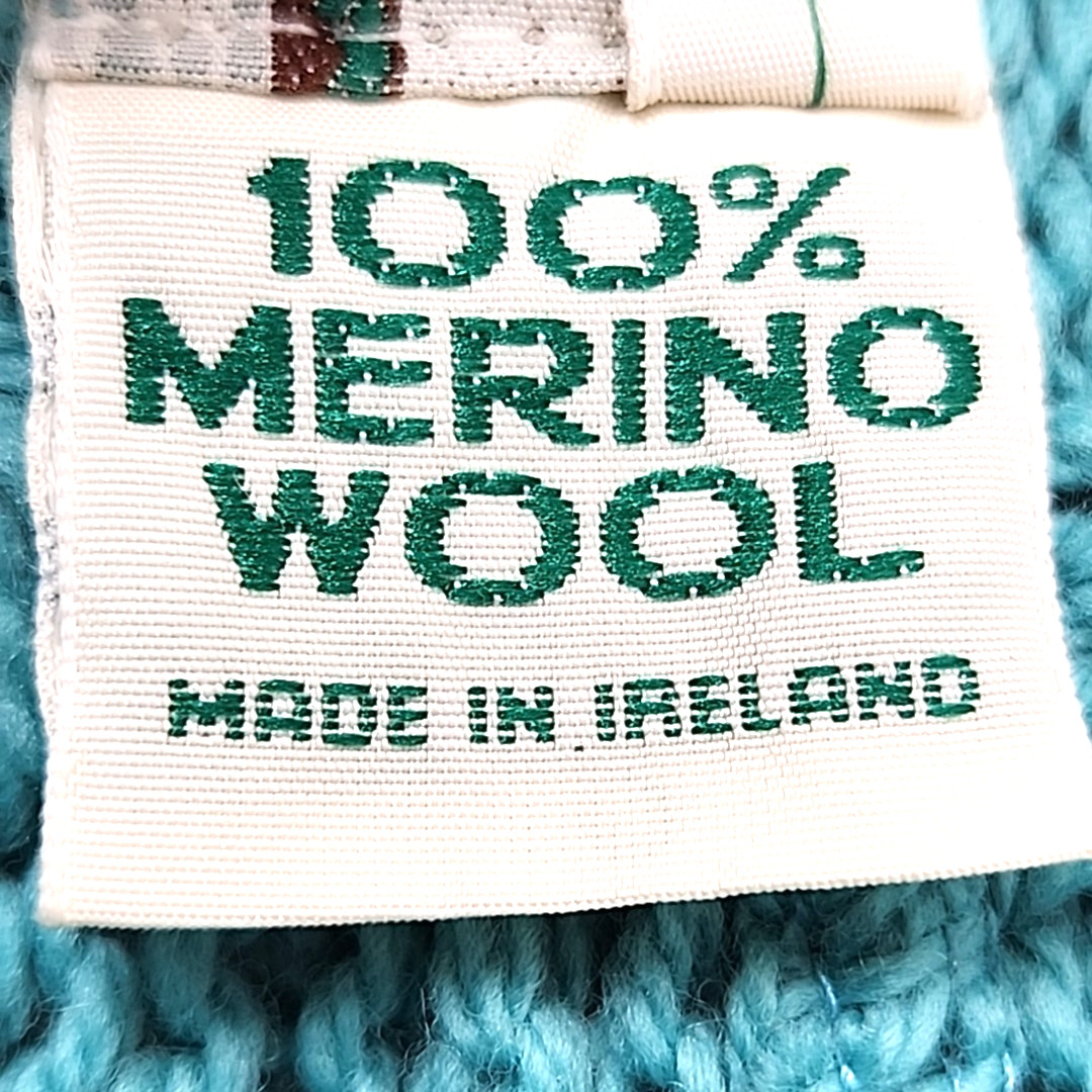 Aran Crafts Merino Wool Cable Knit Cardigan Coat Womens S Zip Fisherman Ireland