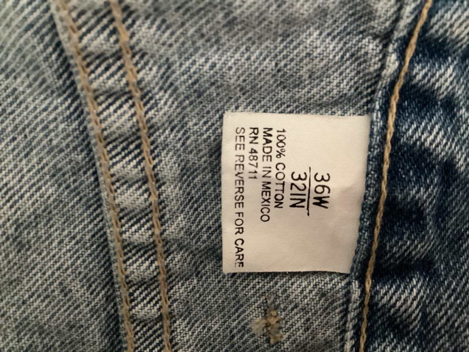 Falls Creek Relaxed Fit Jeans Mens Size 36×32 Cotton Stone Wash NEW