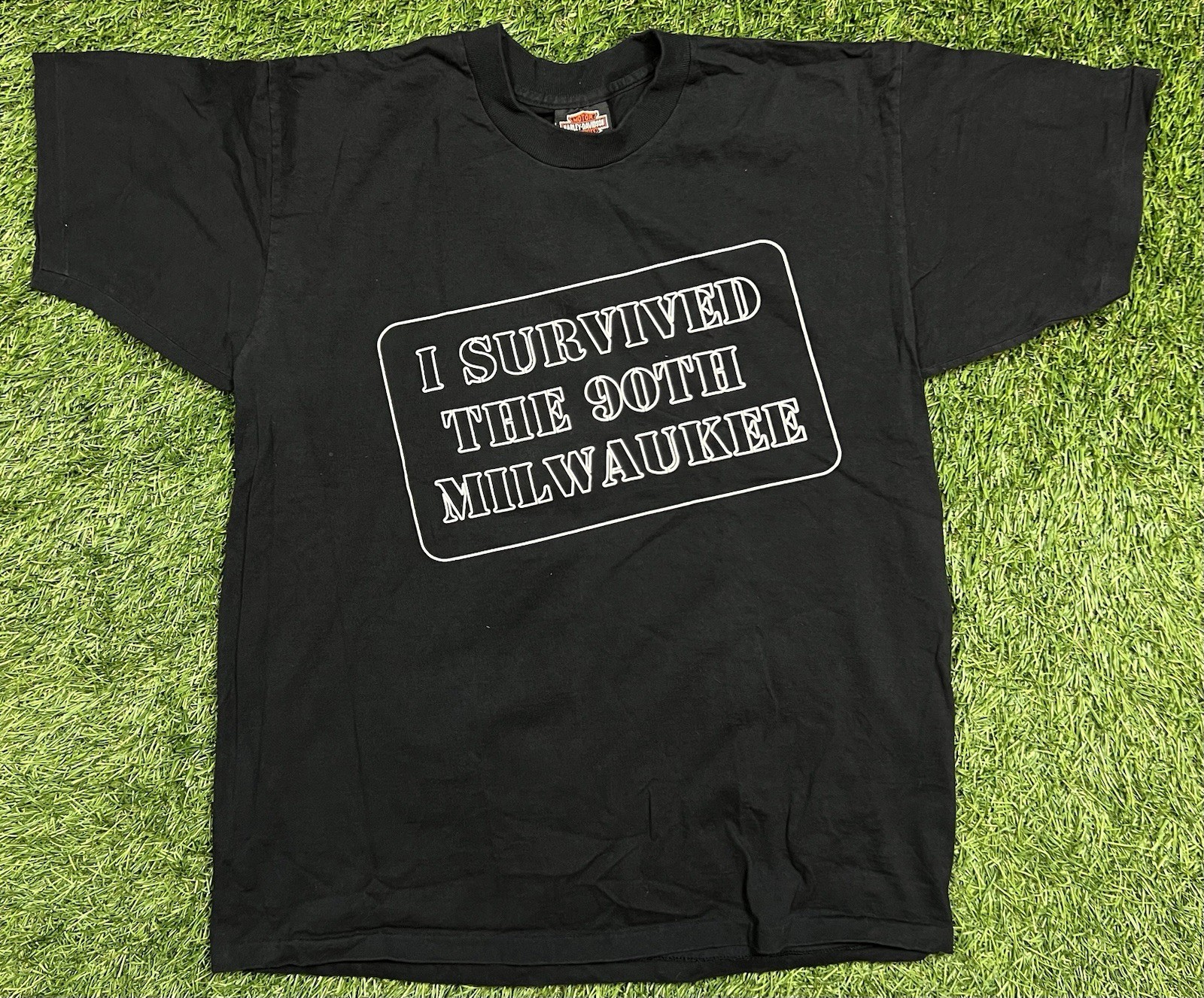 Harley Davidson I Survived The 90th Milwaukee T-Shirt Men’s L Vintage 90s