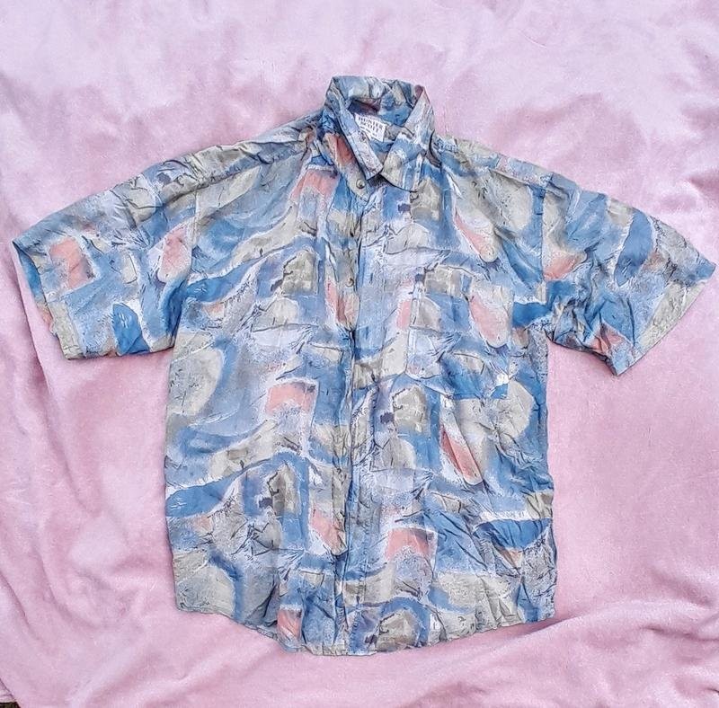 Men American Vintage Shirt Multicolor Silk 40 /L / #5095