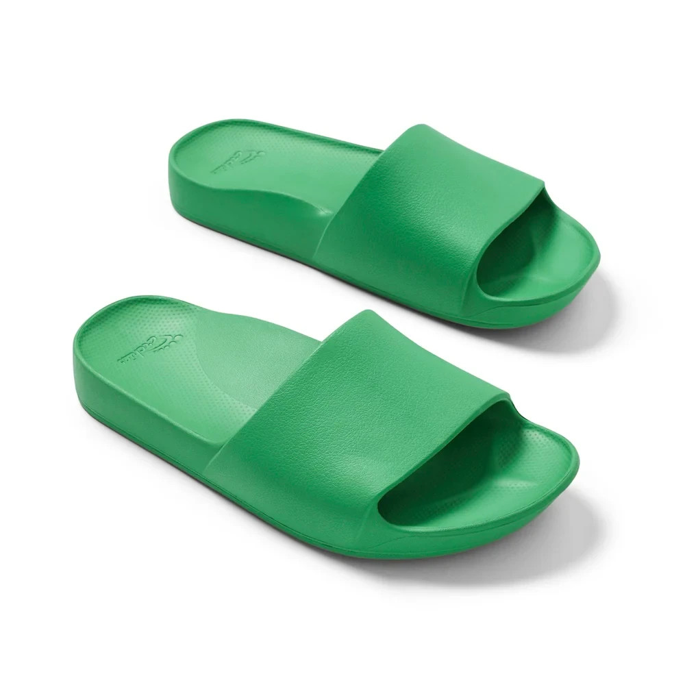 Archies Unisex Arch Support Slides Kelly Green, Women’s 6 and Men’s 5 NEW