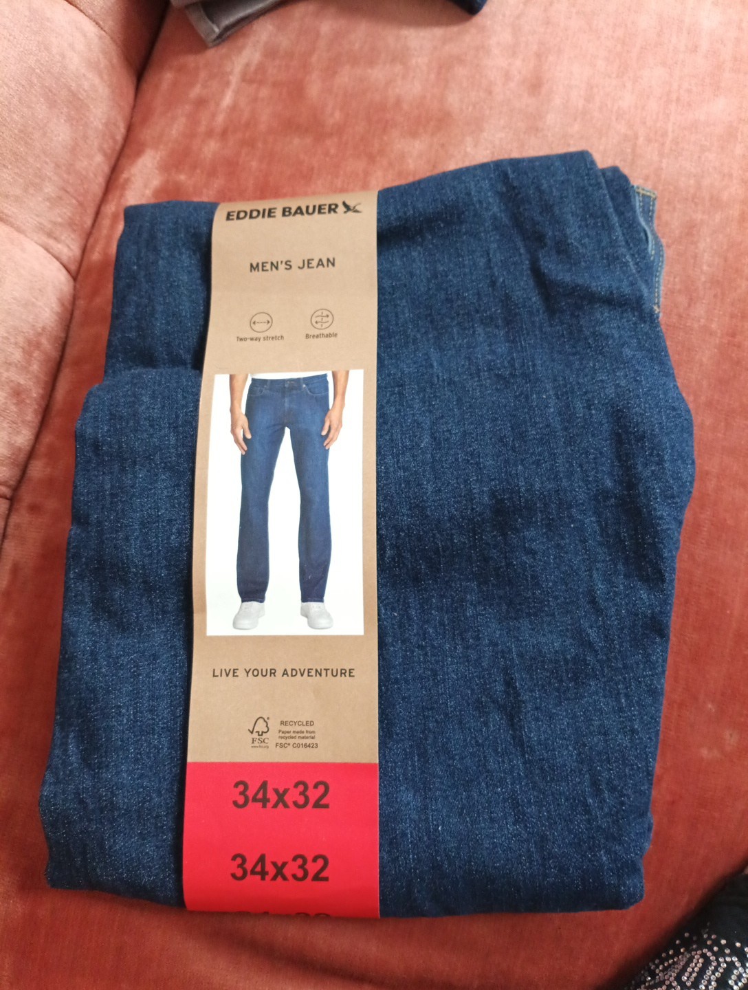 New Eddie Bauer Men’s Denim Jeans Pants 34×32