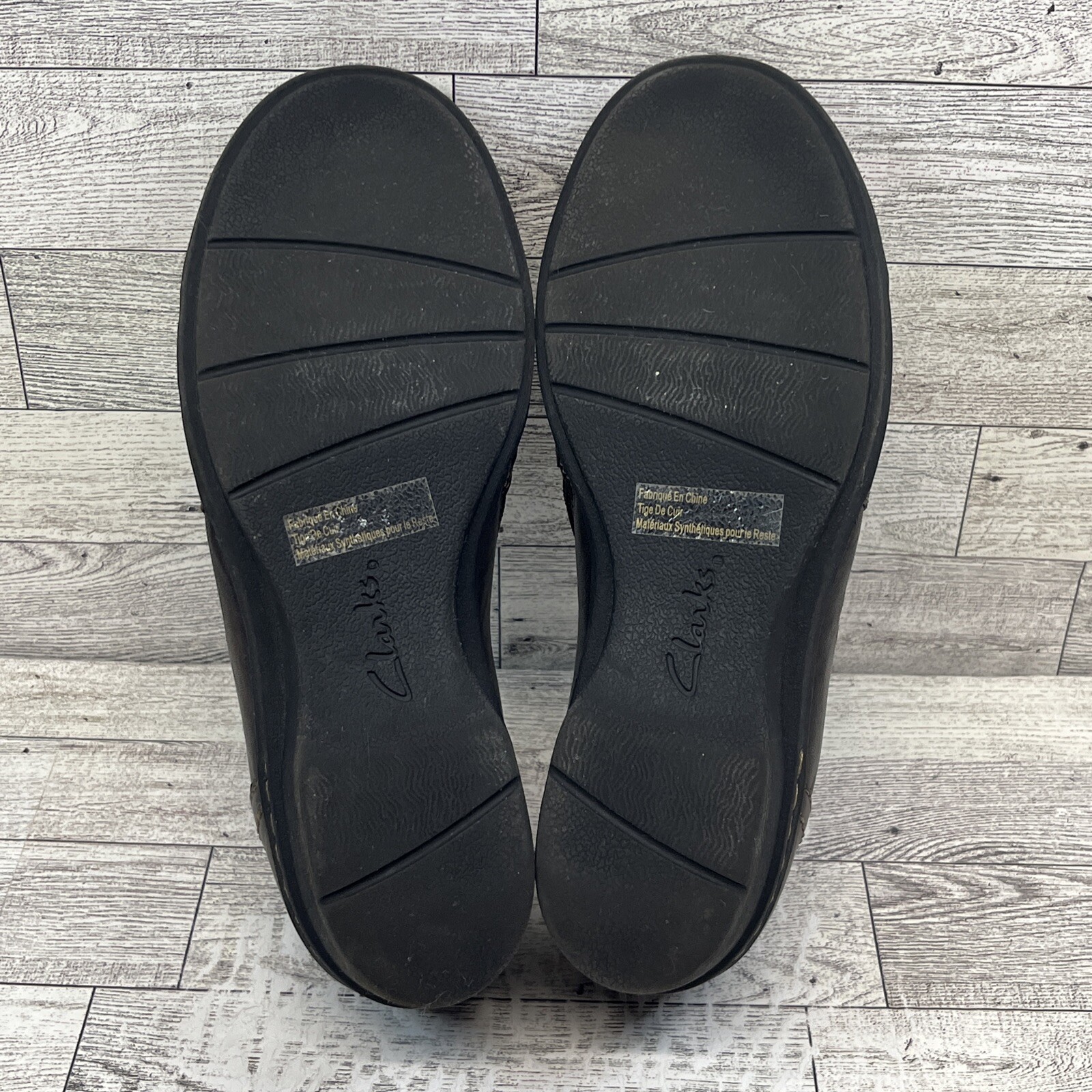 Clarks Collection Shoes Women’s 7M Casual Slip On Loafers Brown Leather Side Zip