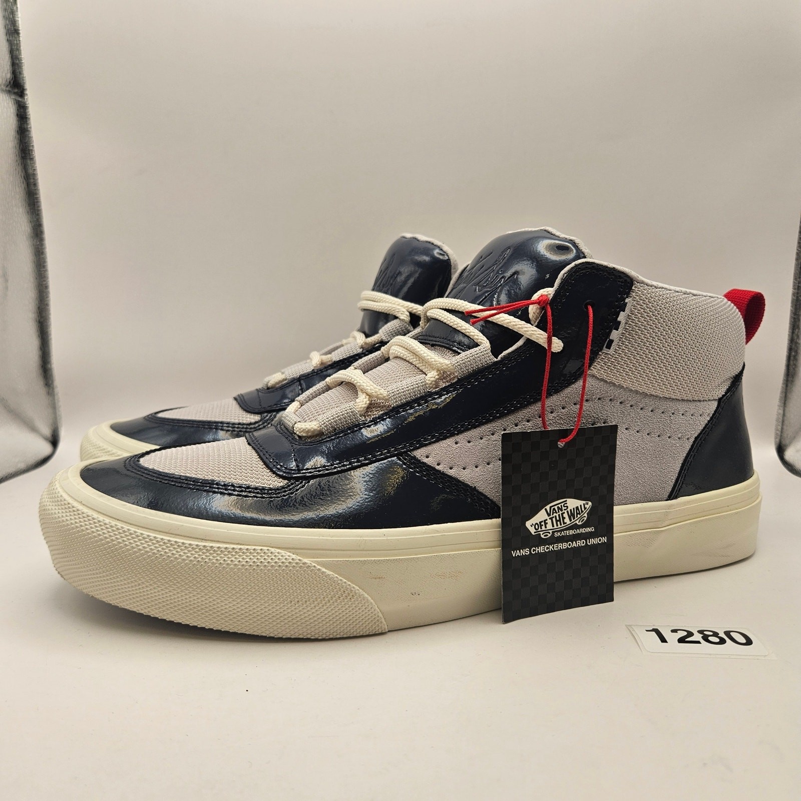 VANS X QUARTERSNACKS MEN’S 12 MC 96 RARE MID TOP SNEAKER GREY BLUE