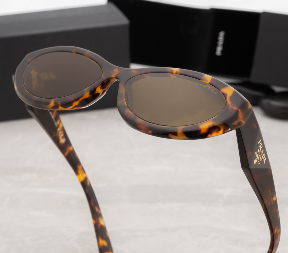 PRADA PR 26ZS 14L09Z Honey Tortoise Brown Women’s 55 mm Sunglasses NEW 100%