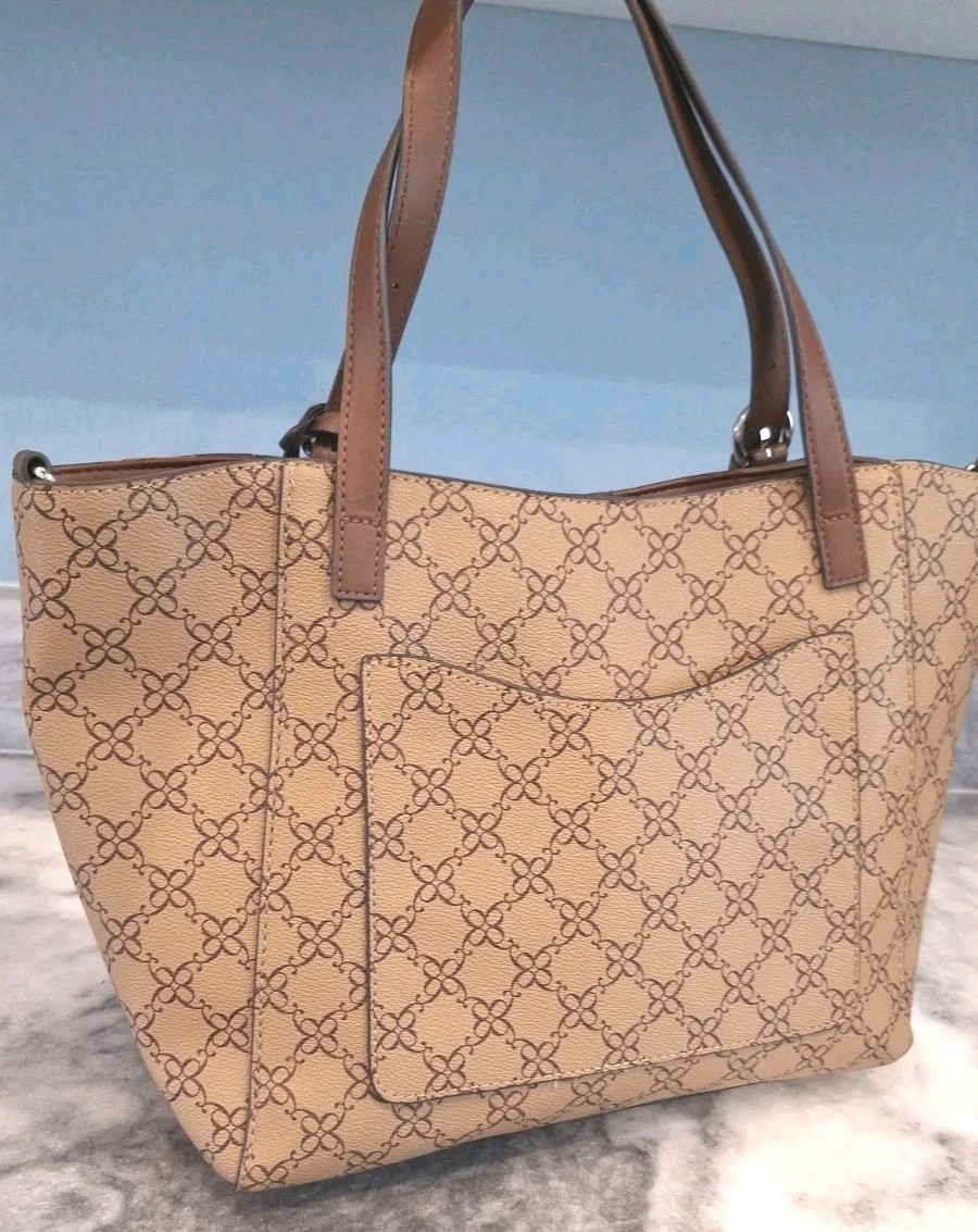 Nine West Tote Dbl Handled Adjustable Shoulder Handbag Multi Pockets