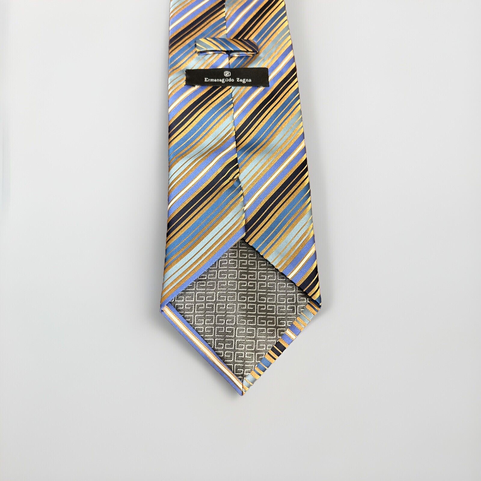 Ermenegildo Zegna Tie Striped Mens Multicolor Business See Details