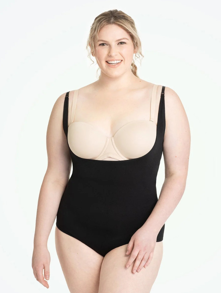 Shapermint Essentials Open Bust Bodysuit Shaper Panty