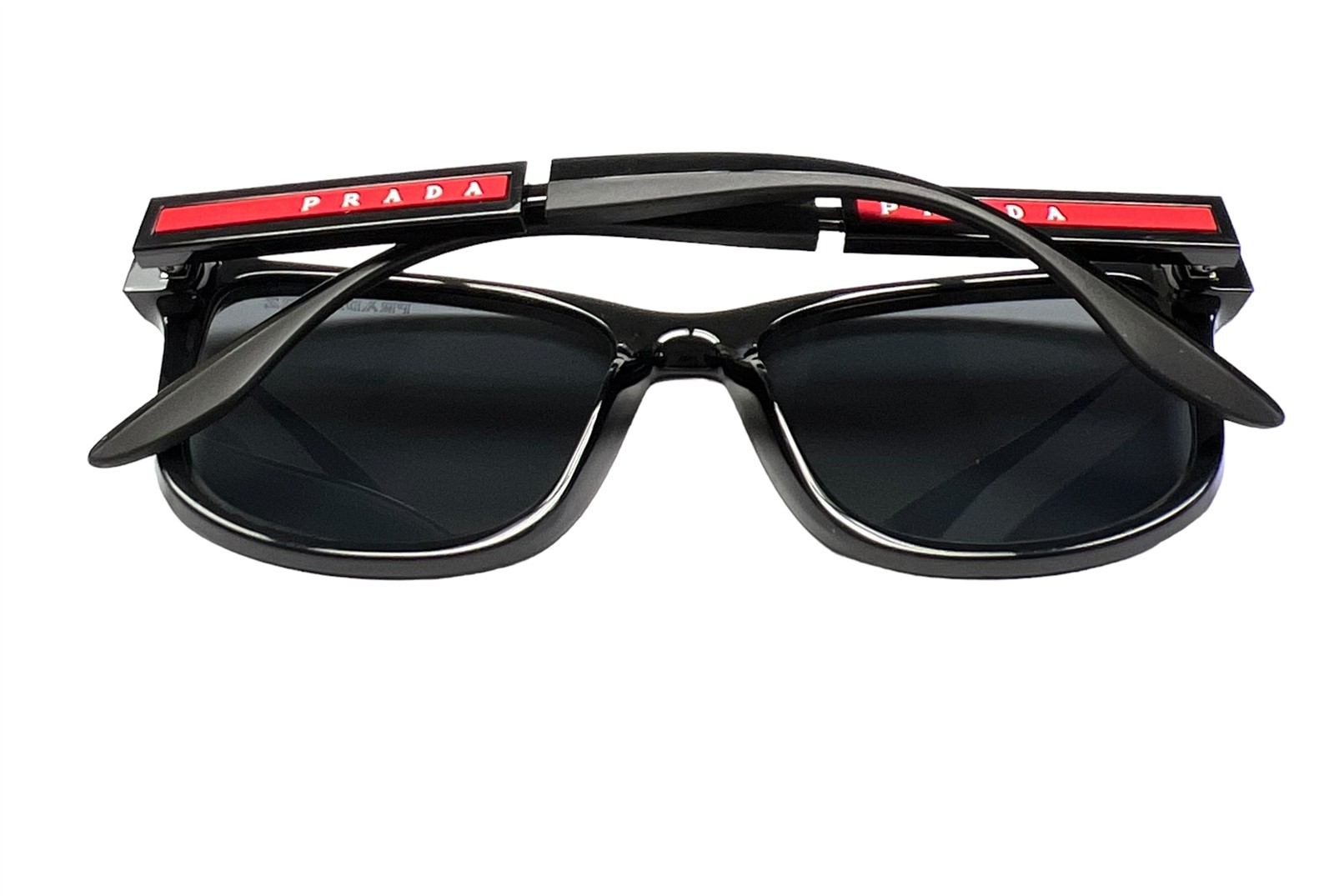 Prada Linea Rossa Sunglasses SPS 04X DG0-02G Matte Black Rubber Polarized w/case