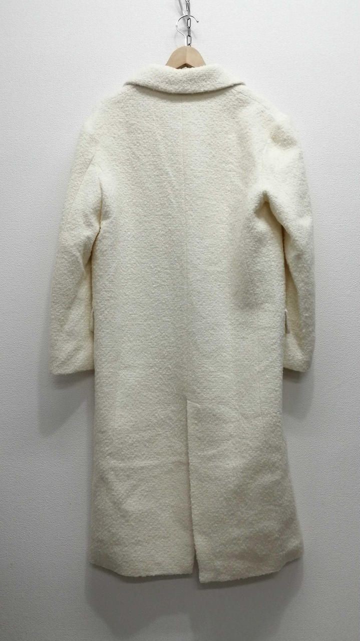 ZARA Straight Wool Blend Coat With Tags WHT S Used