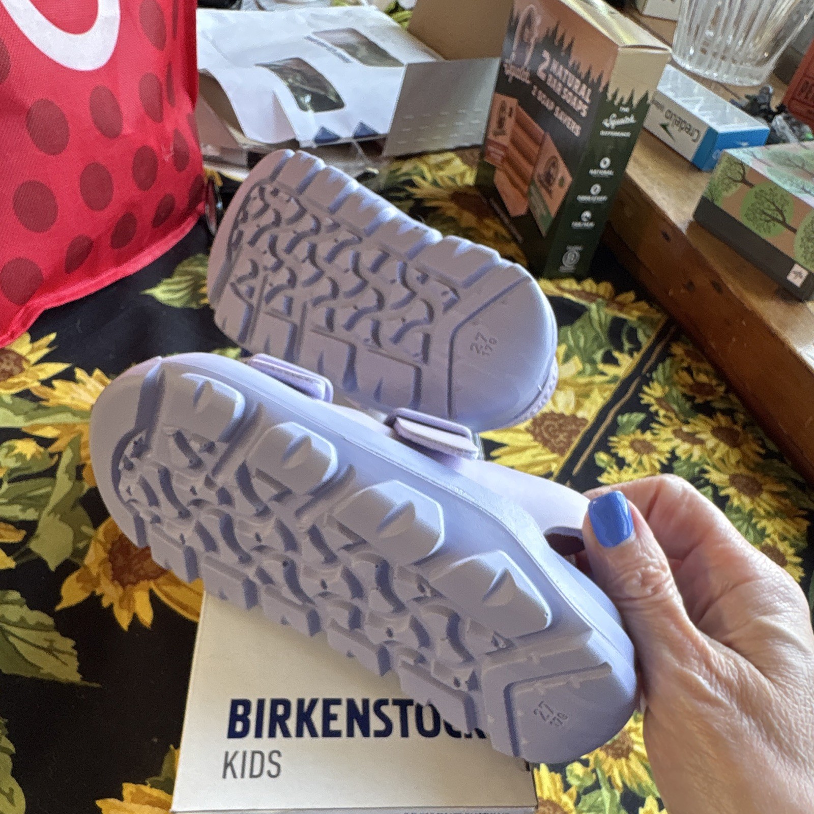 Birkenstock Mogami Kids Purple Strappy Sandals US 9 EU 27 Narrow 1024596