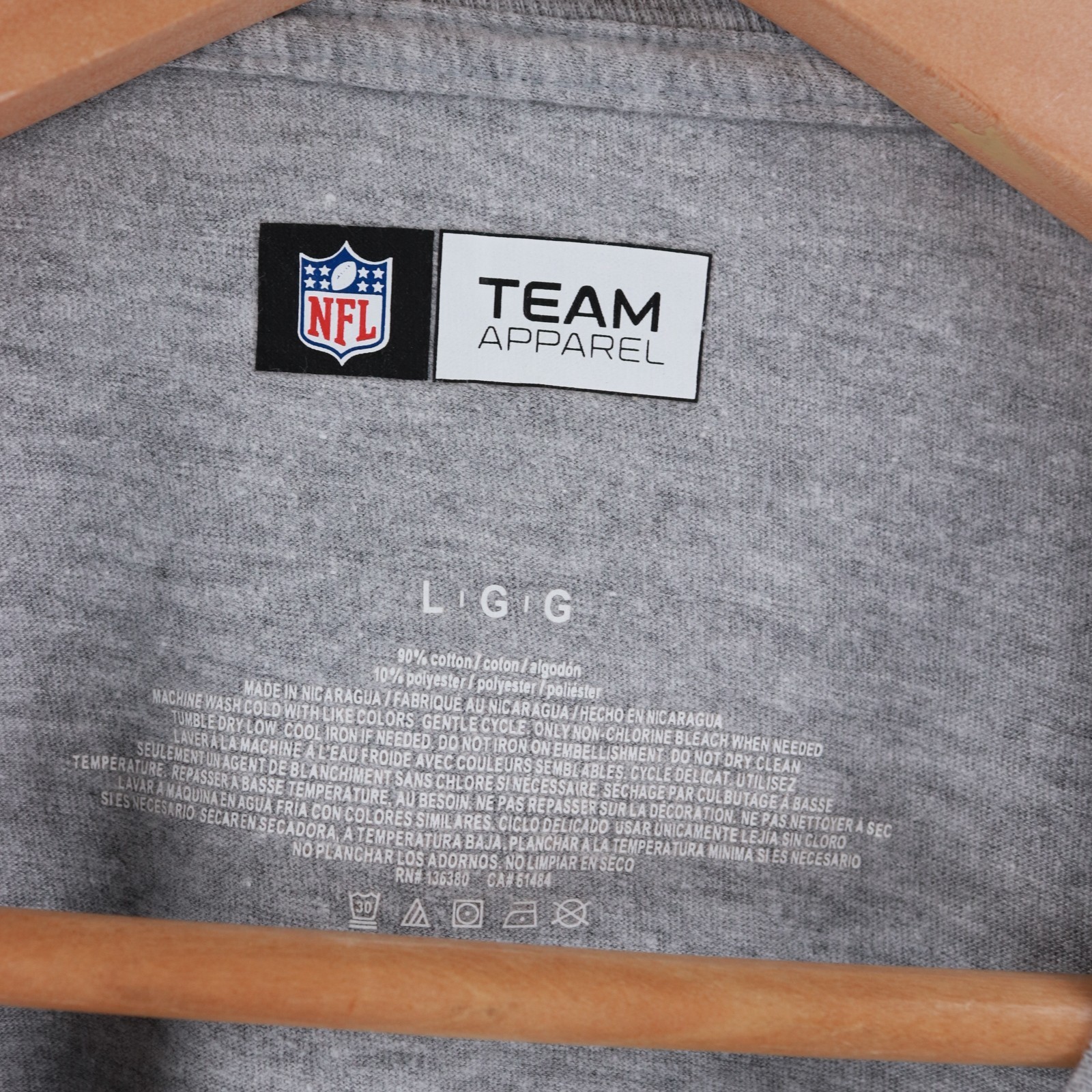 NFL Minnesota Vikings Jersey Size L Logo Printed Grey