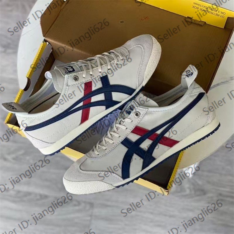 NEW Onitsuka Tiger MEXICO 66 ‘SD’ 1183A727 101 Beige Navy Blue Red