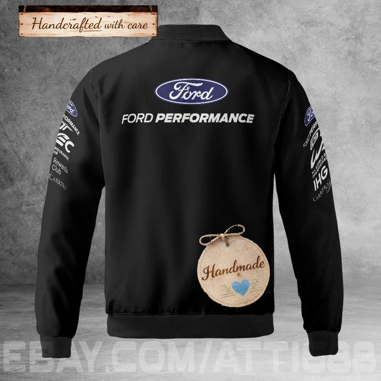 Ford Performance Racing Black Windproof Bomber Jacket