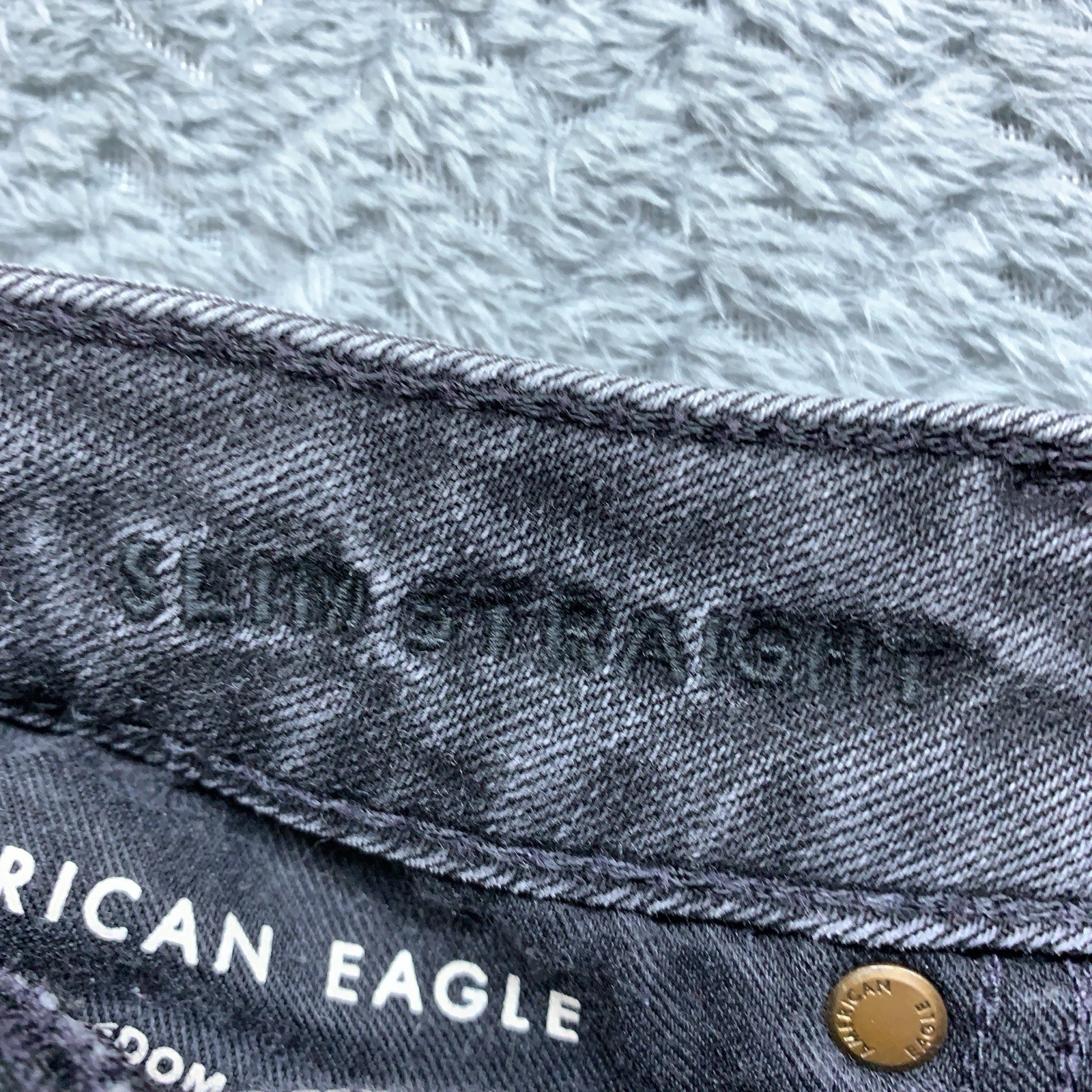 American Eagle Jeans Men’s 28×32 (Fits 28×30) Black Slim Straight Flex Stretch