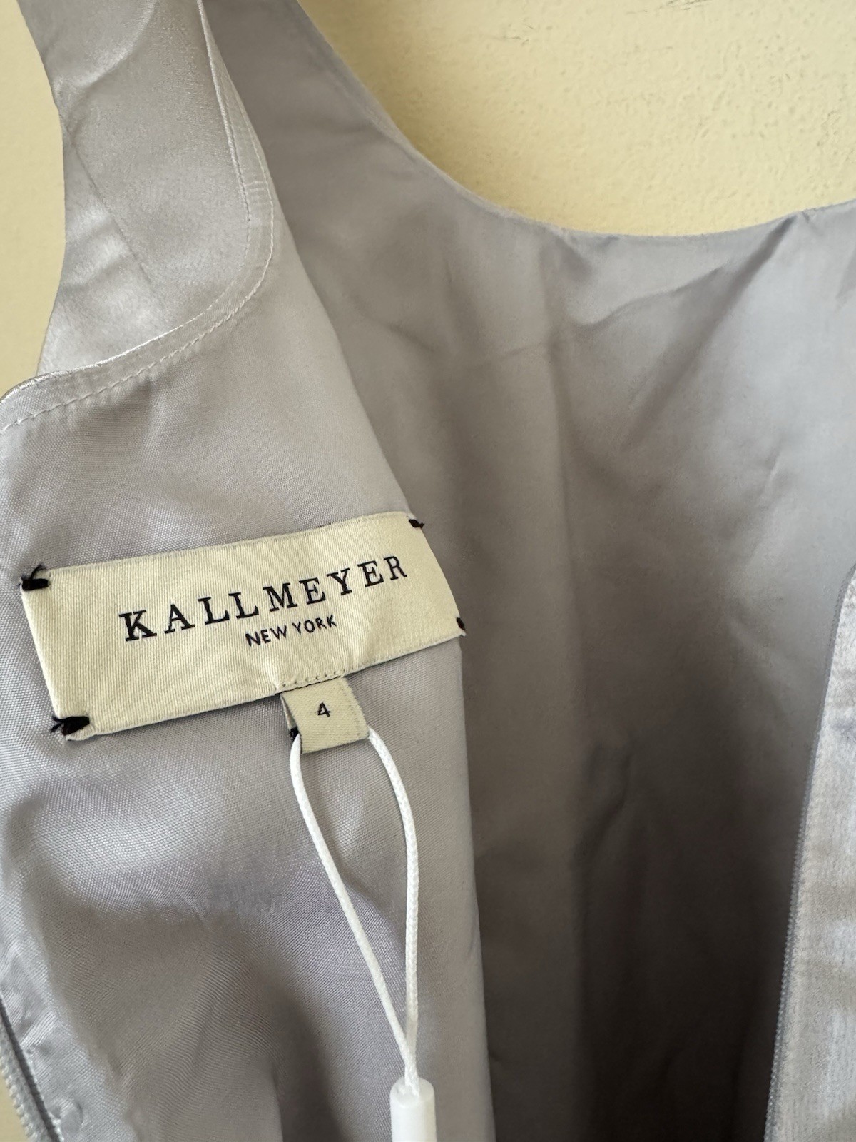 Kallmeyer New Eloise Mini Dress Mercury Liquid Twill Size 4