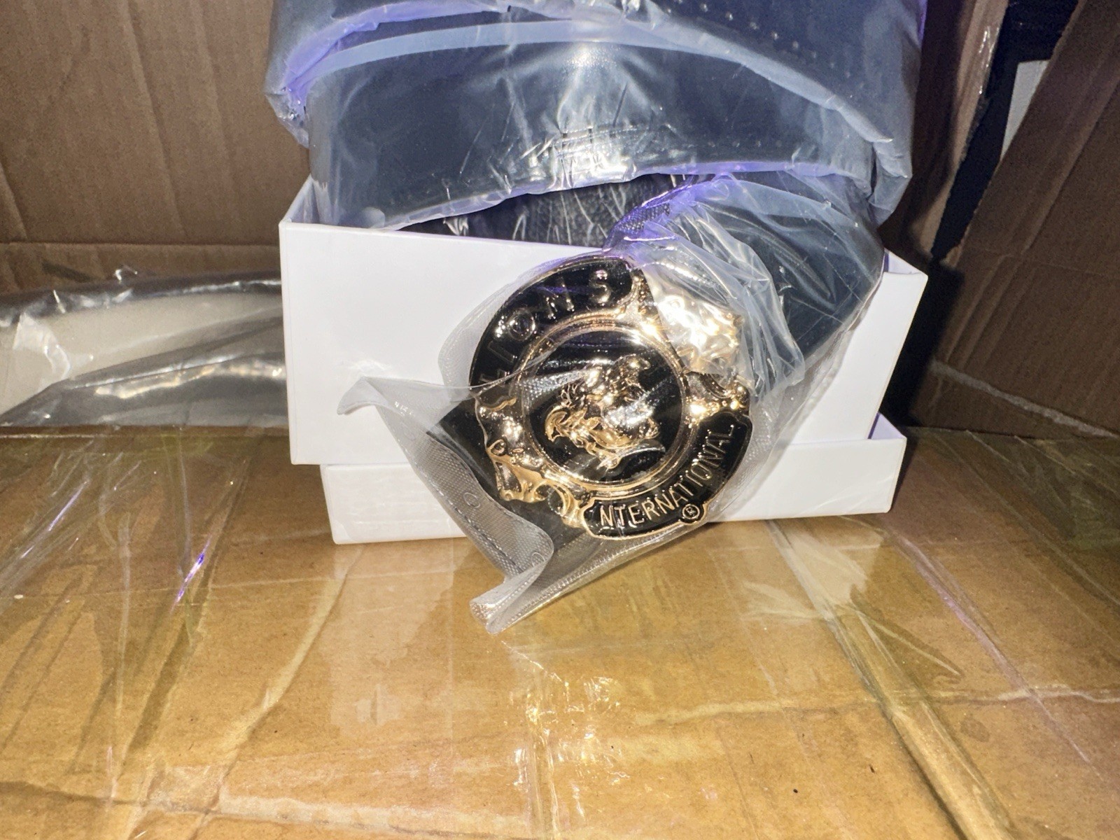 Versace Men’s Medusa Logo Buckle Dress Belt Black/Gold Size 100/40