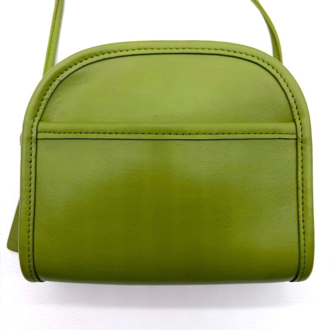 Vintage COACH Abbie Zip 9017 Green Leather Crossbody Mini Bag Rare color
