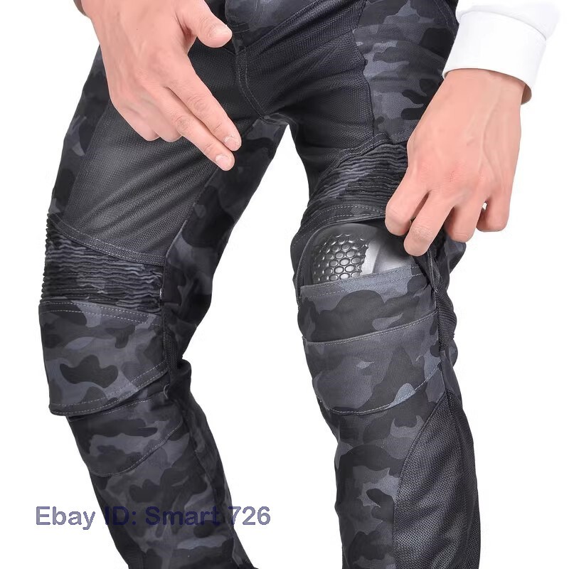 Men Motorcycle Riding Pants Summer Mesh Biker Motocross Jeans Racing Casual Camo
