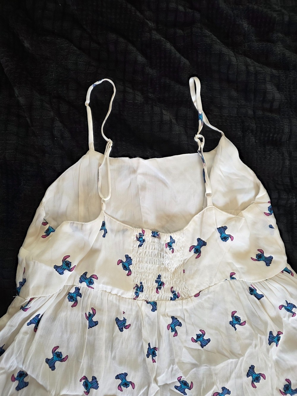Disney 100 x Primark Lilo & Stitch Cami Dress White Tiered Sundress Size S Small