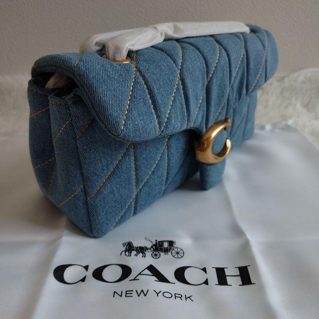Brand New COACH Denim Quilted 26 Shoulder Bag CR704
