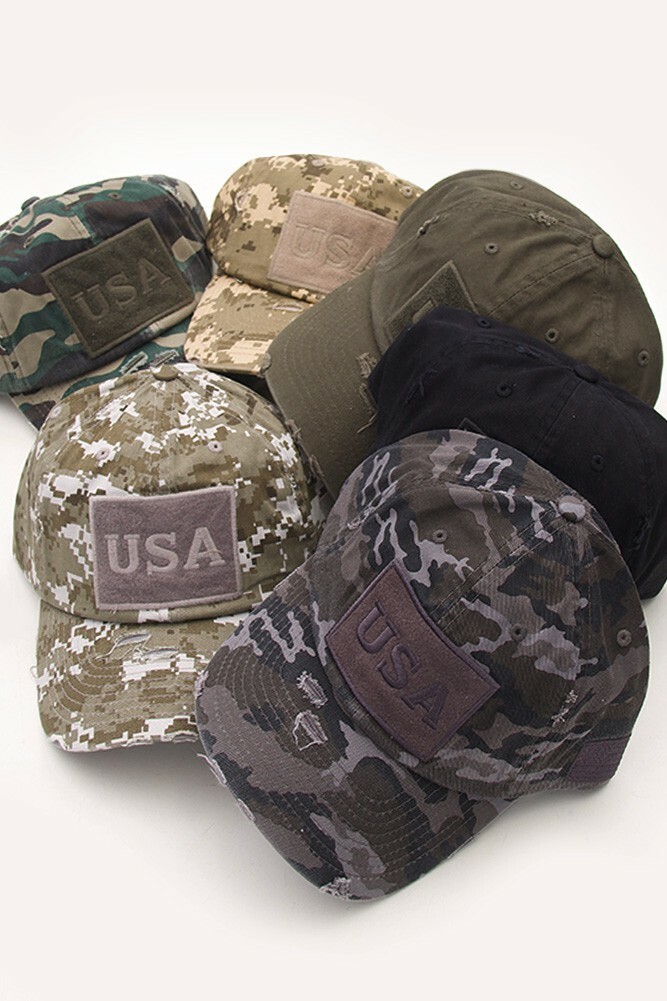 KBETHOS USA Tactical Vintage Cotton Washed Distressed Stitch Baseball Cap Hat