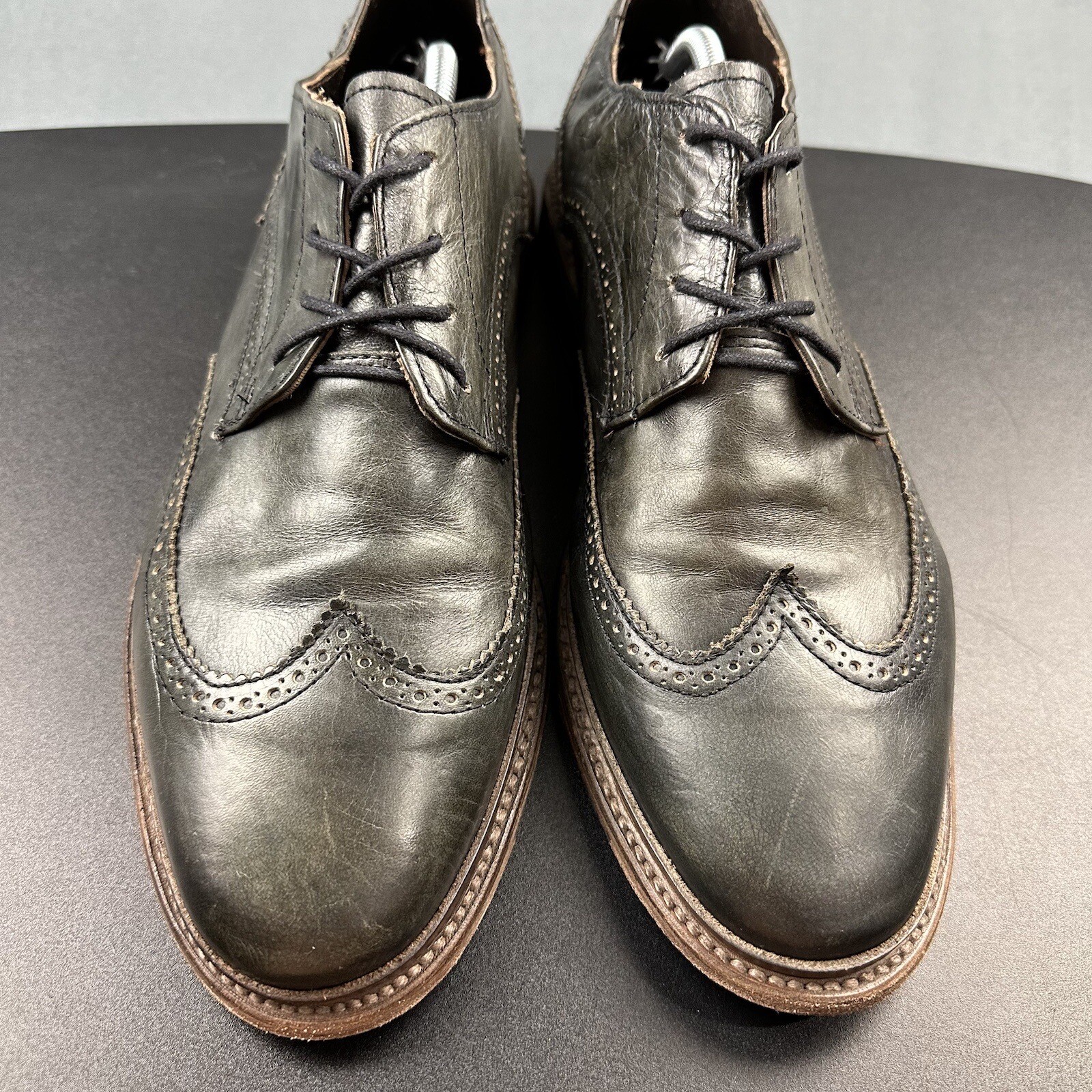 Freebird Kensington Oxford Wingtip Shoes Mens 12 Two Tone Distressed Leather*
