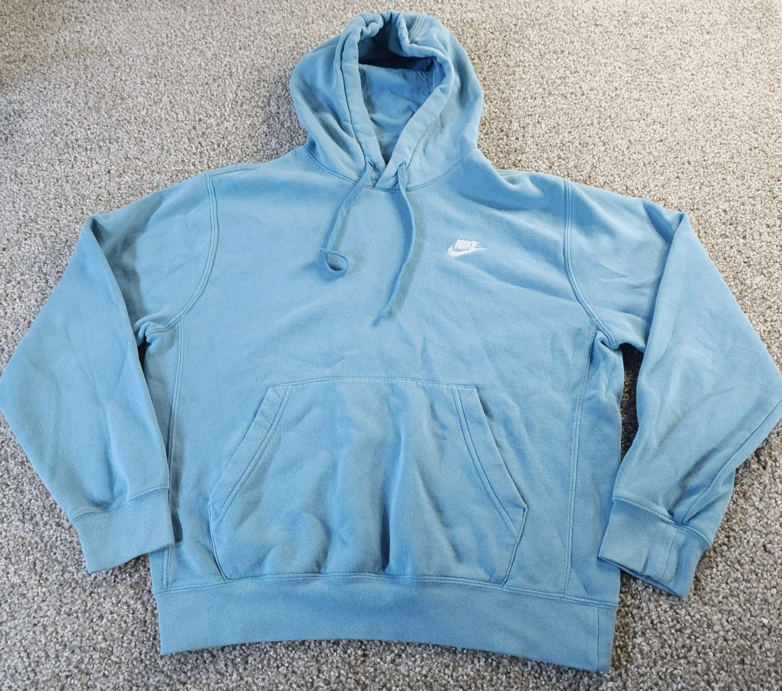 Vintage Nike Sportswear Club Fleece Mens Small Pullover Hoodie Blue BV2654-424