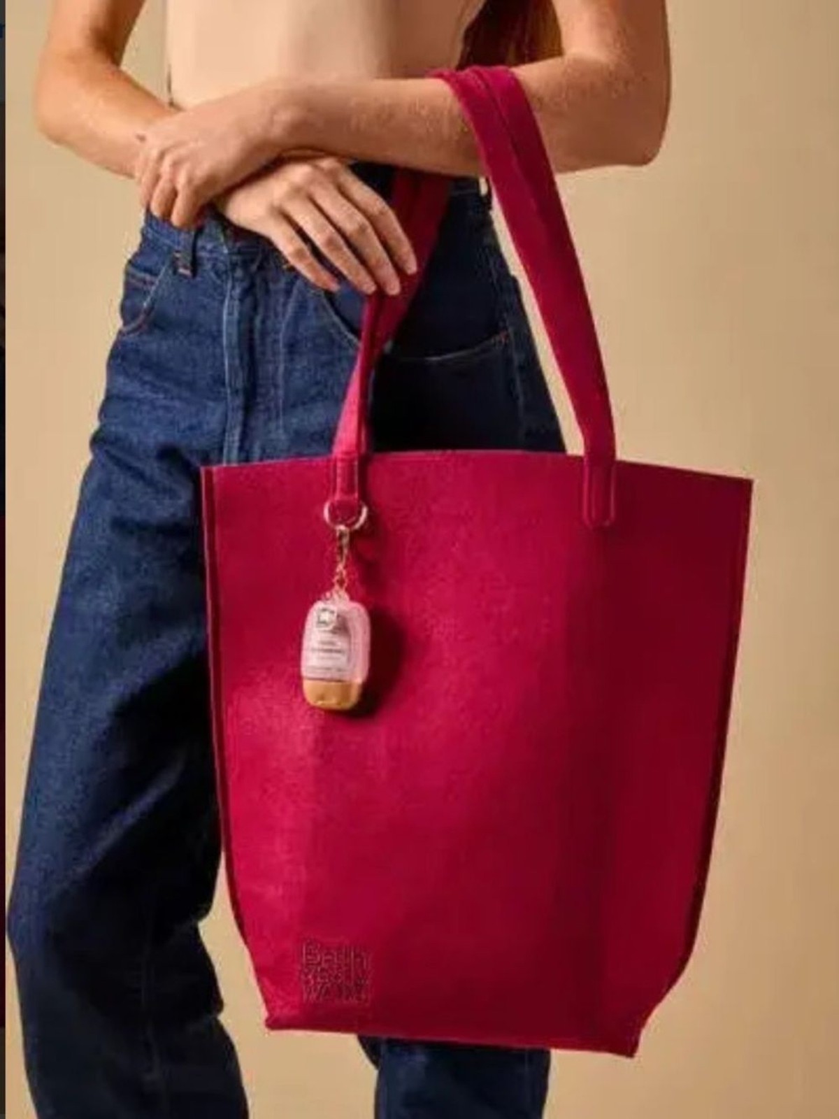 Bath & Body Works Black Friday Burgundy Felt Tote Bag NWT