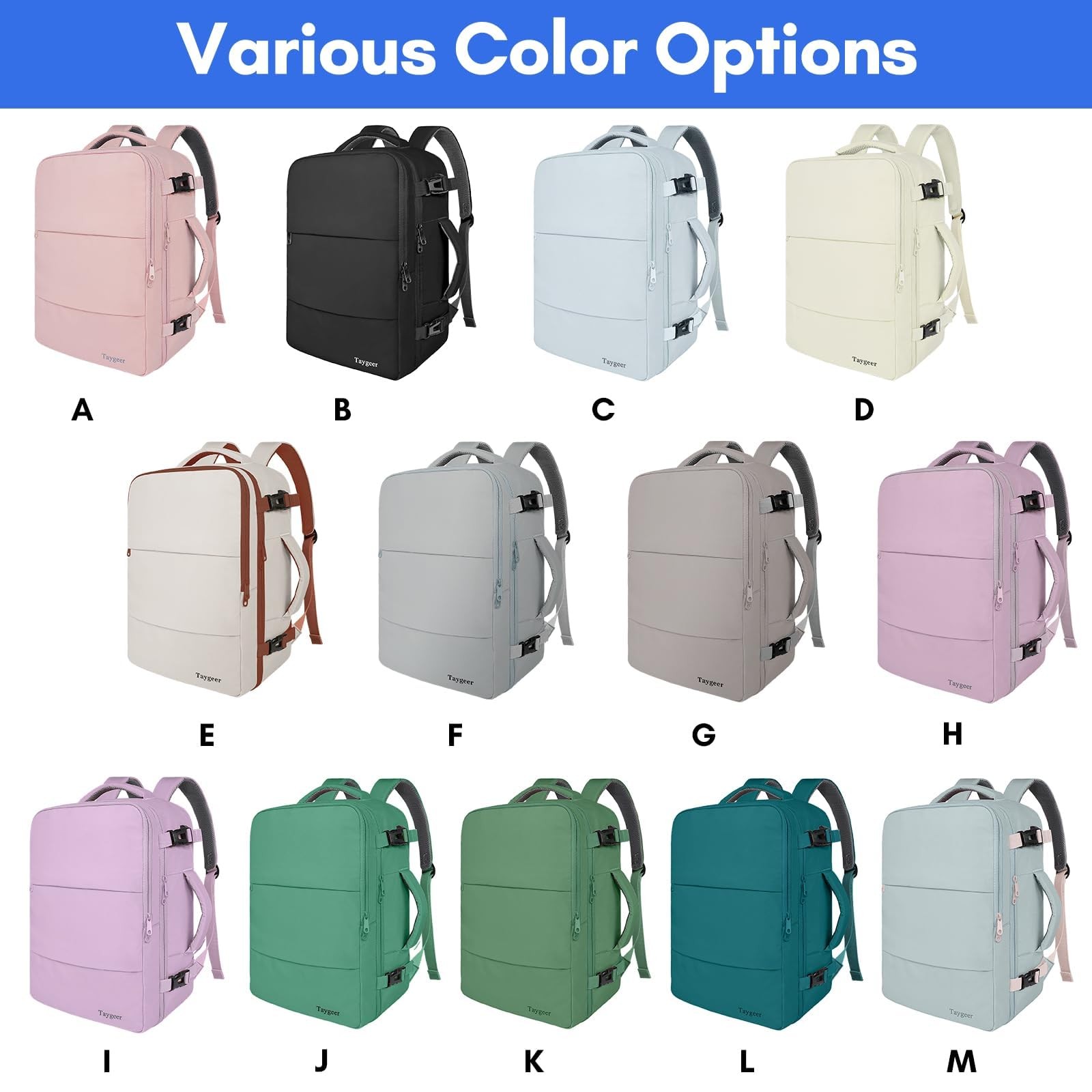 Carry On Travel Backpack for Men Women, 17.3″ Laptop Bag Flight Approved