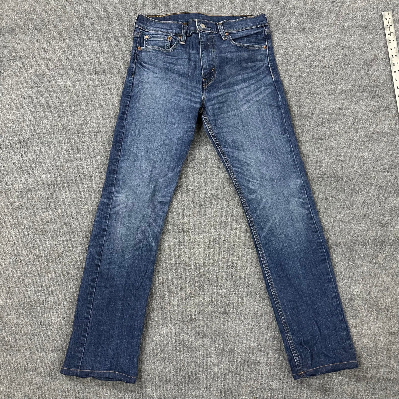 Levi’s Jeans Mens Size 32 Blue 513 Slim Straight Dark Wash Stretch Denim Casual