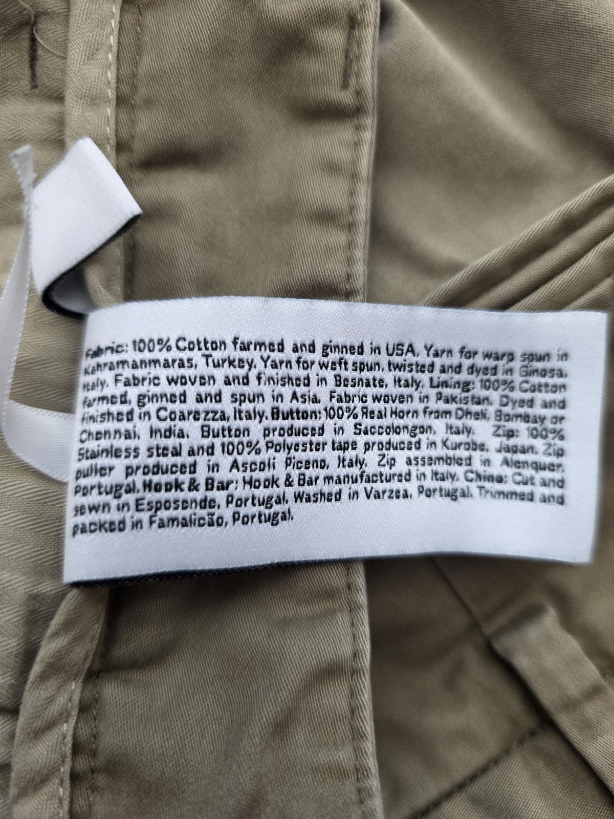 Asket The Chino W32 L32 Beige Slim Fit Stretch Cotton Trousers Portugal