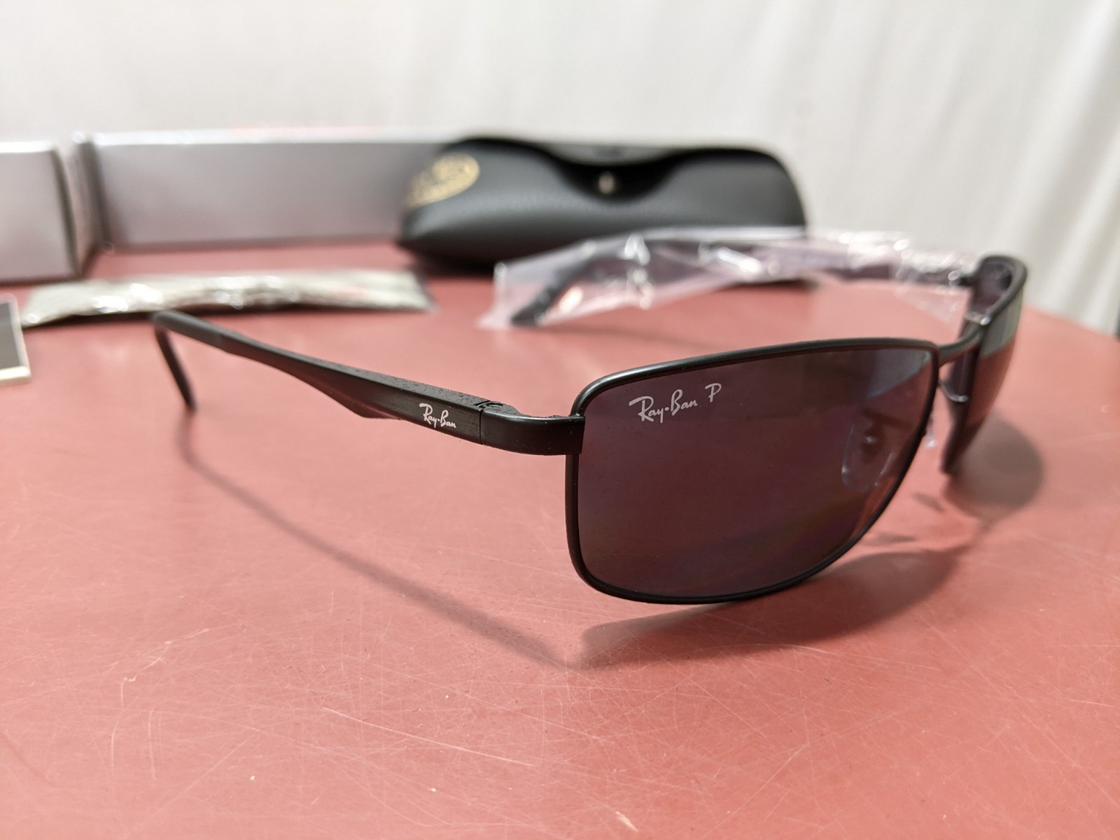 Ray Ban 3498 Matte Black Grey Polarized RB3498 006/81 61-17