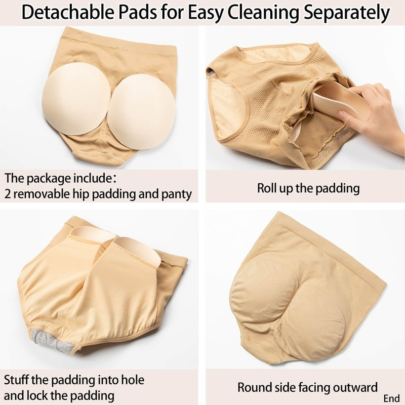 Men Padded Butt Hips Enhancer Body Shaper Panties Fake Ass Underwear Briefs US