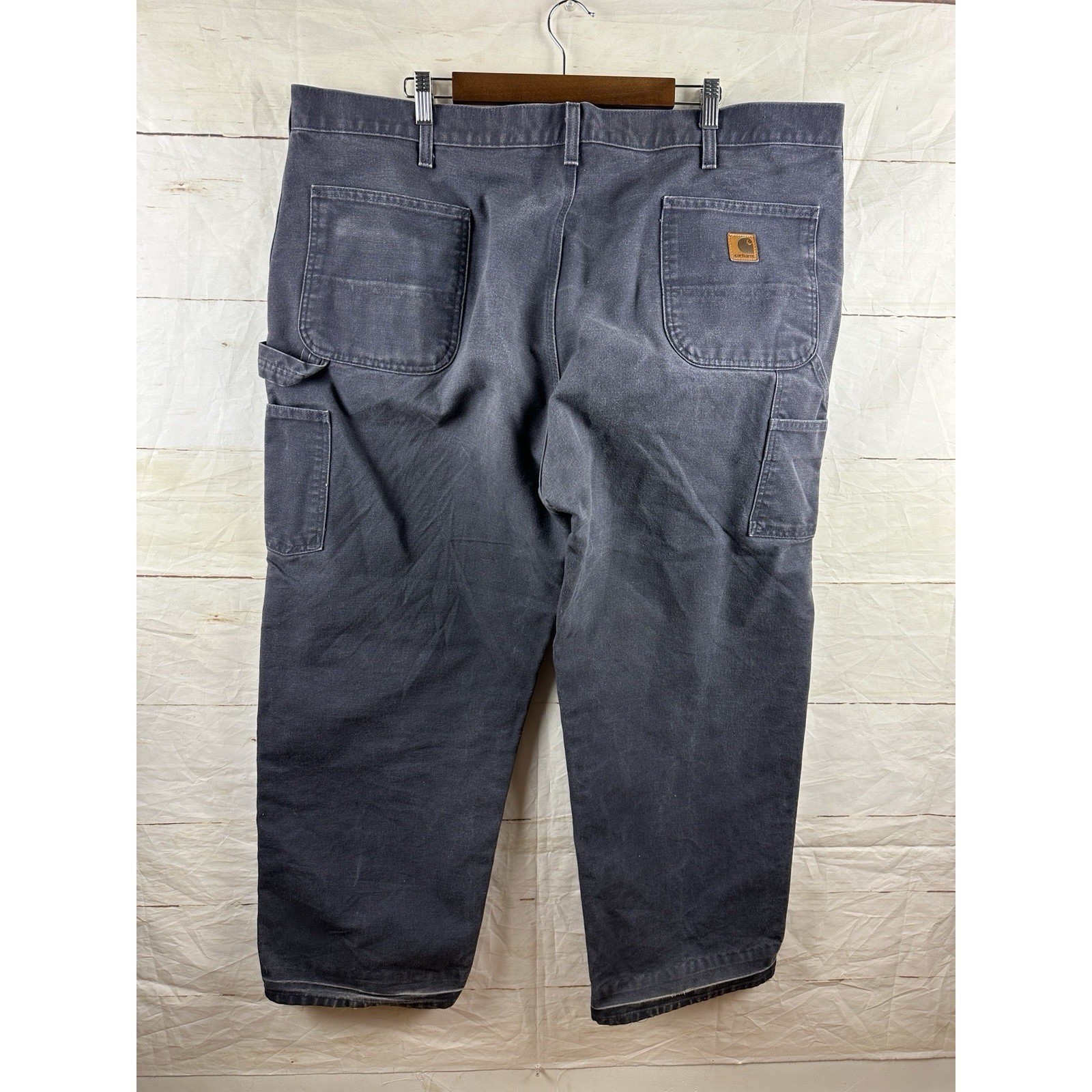 Carhartt B11 PTB Dungaree Fit Petrol Blue 44×30 Carpenter Pants Faded