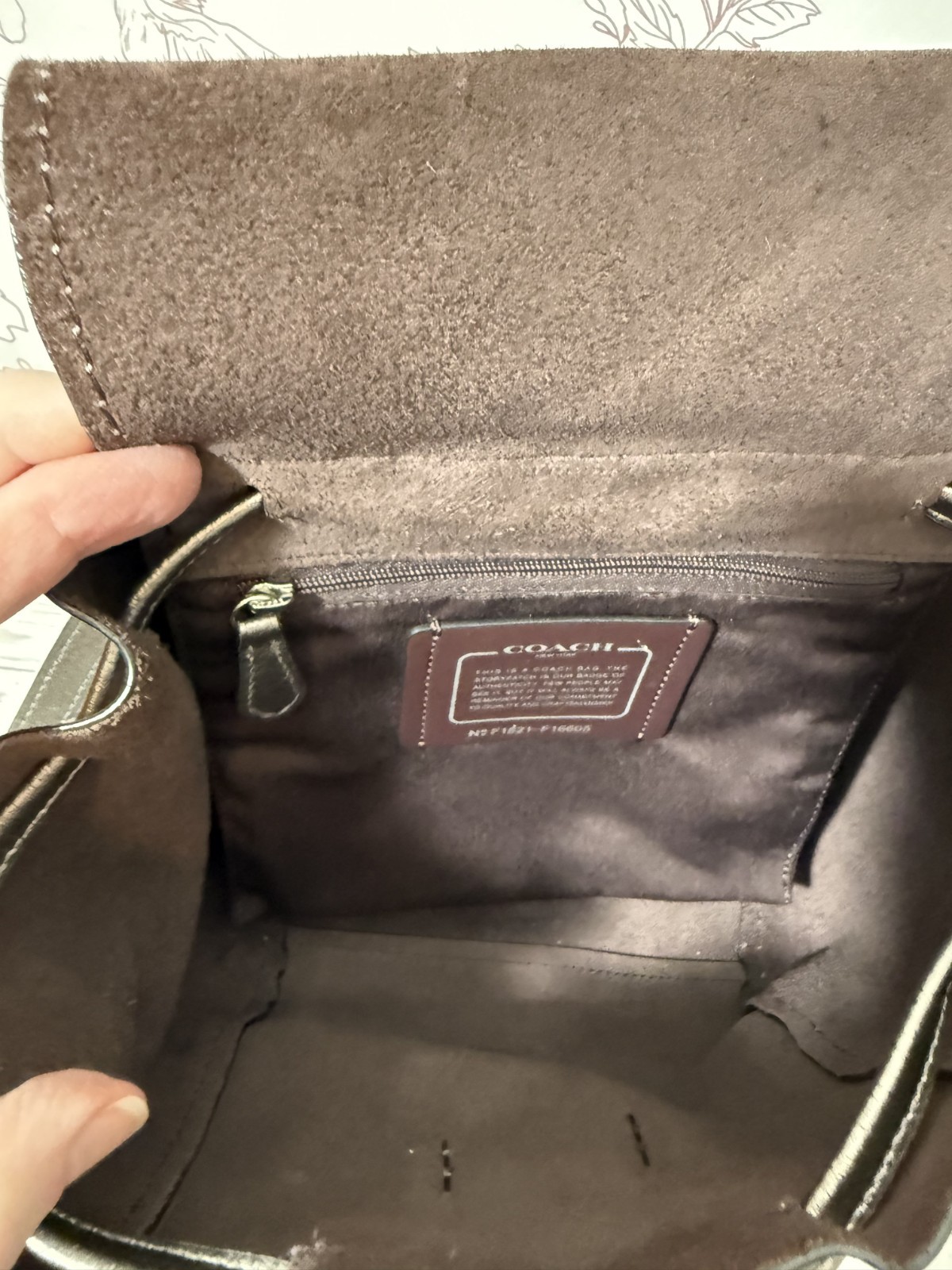 Coach Mini Derby Backpack Bookbag F16605 Metallic Gunmetal Silver Pewter – EUC