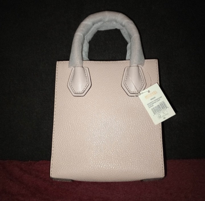 NWT MICHAEL Michael Kors Mercer XS NS Shopper Crossbody Powder Blush