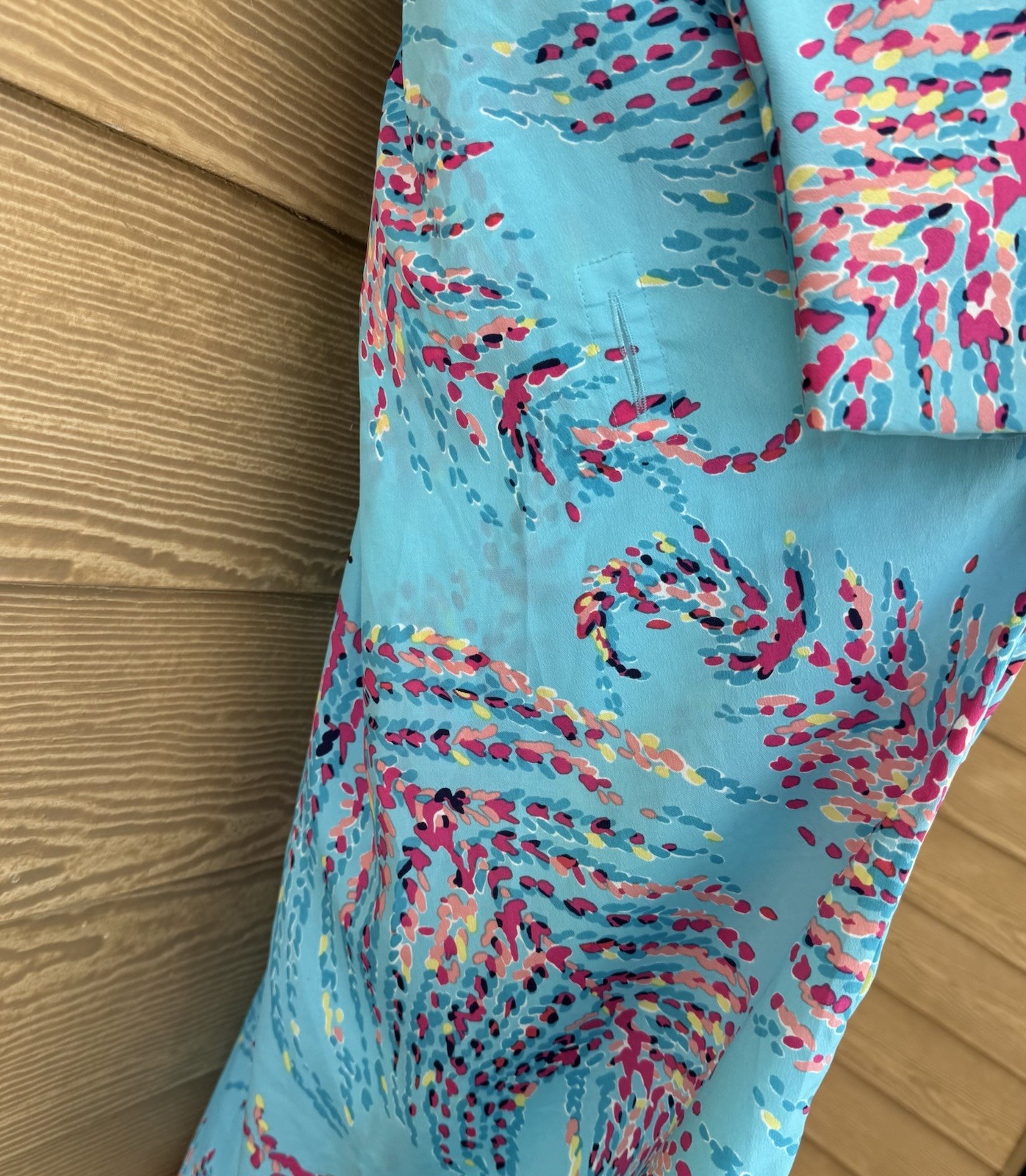 Lilly Pulitzer Wilda Bright Blue Beaded Neck Caftan Dress 238 Shorely Br G2U